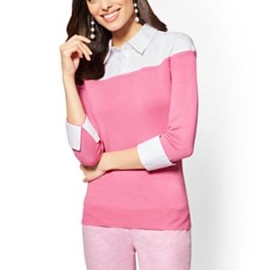 NWOT NY&C Collared Twofer Top - 7th Avenue